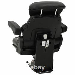 WALPLUS Tractor Seat with Suspension Black Heavy Duty Forklift Seat Cushion