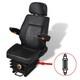 Walplus Tractor Seat With Suspension Black Heavy Duty Universal Seat
