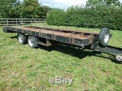 Wigan twin axle trailer, heavy duty 3.5 ton 17ft x 6ft6