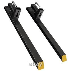 YITAMOTOR 43 Clamp on Pallet Forks, 2000 LBS Tractor Bucket Forks, Heavy Duty Q