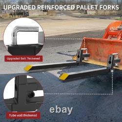 YITAMOTOR 43 Clamp on Pallet Forks, 2000 LBS Tractor Bucket Forks, Heavy Duty Q