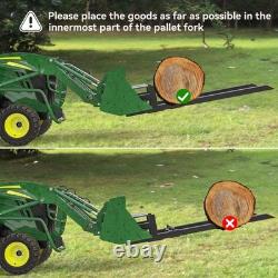 YITAMOTOR 43 Clamp on Pallet Forks, 2000 LBS Tractor Bucket Forks, Heavy Duty Q