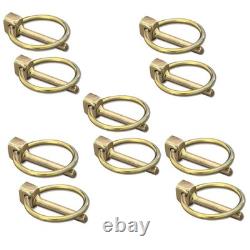 10PK Goupilles Lynch avec Anneaux 7/16 x 1-3/4 Goupilles de Tracteur et Remorque Heavy Duty