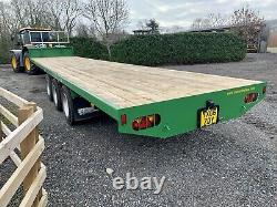 2020 Staines 40ft Heavy Duty High Speed Tri Axle Bale Flat Trailer /kane /herbst