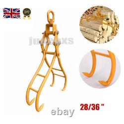 28/36 4 Griffes Pinces de Levage de Bûches en Acier Solide Robuste