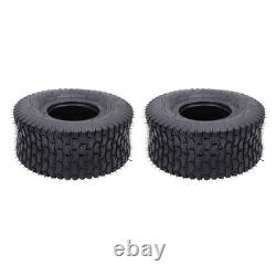 2Pcs 15x6.00-6 Pneus 570 Lbs Charge 4 Plis Résistants Tubeless pour Tracteur de Jardin