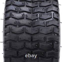2Pcs 15x6.00-6 Pneus 570 Lbs Charge 4 Plis Résistants Tubeless pour Tracteur de Jardin