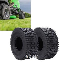 2Pcs 15x6.00-6 Pneus 570 Lbs Charge 4 Plis Résistants Tubeless pour Tracteur de Jardin