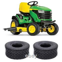 2Pcs 15x6.00-6 Pneus 570 Lbs Charge 4 Plis Résistants Tubeless pour Tracteur de Jardin