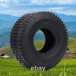 2Pcs 15x6.00-6 Pneus 570 Lbs Charge 4 Plis Résistants Tubeless pour Tracteur de Jardin