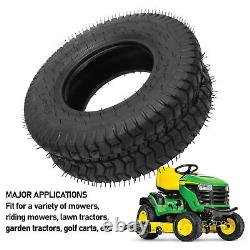 2 pièces 16x6.50-8 Pneus lourds sans chambre à air pour tracteurs de jardin pour tondeuses à gazon