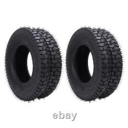 2 pièces de pneus 16x6.50-8 Heavy Duty 4 plis tubeless pour tracteur de jardin