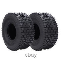 2 pneus 15x6.00-6 charge de 570 livres 4 plis pneu de tracteur de jardin robuste sans chambre à air