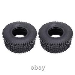 2 pneus 15x6.00-6 charge de 570 livres 4 plis pneu de tracteur de jardin robuste sans chambre à air