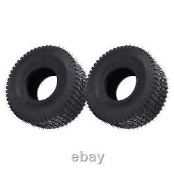 2 pneus 15x6.00-6 charge de 570 livres 4 plis pneu de tracteur de jardin robuste sans chambre à air