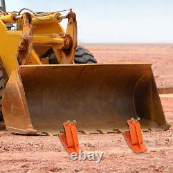 2pcs Protège-benne de tracteur robuste Protecteur de bord de ski Protecteur de seau en acier