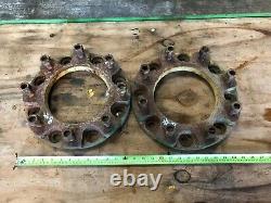 # 8 Tracteur Double / Double Plaques Adaptateur De Roue / Entretoises. Paire De Roues