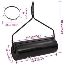 Aérateur de gazon pour tondeuse autoportée Tracteur de jardin Attelage universel 63L Fer noir