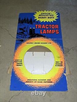 Affiche de présentoir de comptoir de lampes de tracteur robustes montées sur amortisseur vintage