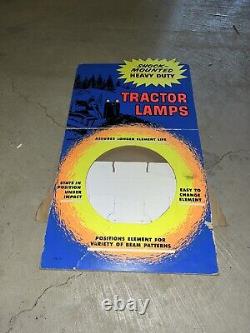 Affiche de présentoir de comptoir de lampes de tracteur robustes montées sur amortisseur vintage