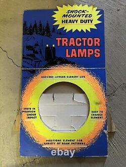 Affiche de présentoir de comptoir de lampes de tracteur robustes montées sur amortisseur vintage