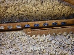 Ancien cric de train en fonte à cliquet pour tracteur 10 tonnes 1911 de service intensif.