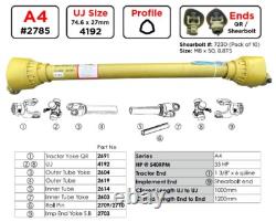 Arbre de prise de force adapté aux déchaumeurs, tondeuses série A4 avec assemblage de boulon de rupture Arbre de prise de force adapté aux déchaumeurs, tondeuses série A4 avec assemblage de boulon de rupture