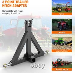 Attelage de remorque à 3 points 2, récepteur lourd, attelage de tracteur 3Pt, barre de traction Cat