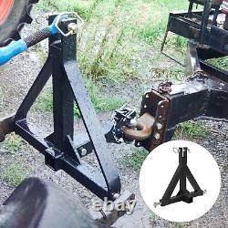 Attelage de remorque à 3 points avec récepteur de 2 pouces, attelage rapide, résistant à la rouille, robuste pour tracteur