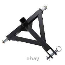 Attelage de remorque à 3 points avec récepteur de 2 pouces, attelage rapide, résistant à la rouille, robuste pour tracteur