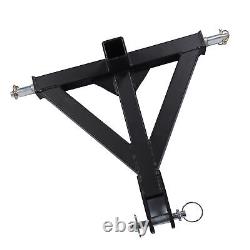 Attelage de remorque à 3 points avec récepteur de 2 pouces, attelage rapide, résistant à la rouille, robuste pour tracteur