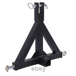 Attelage de remorque à 3 points avec récepteur de 2 pouces, attelage rapide, résistant à la rouille, robuste pour tracteur