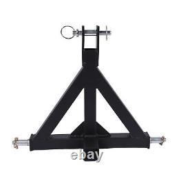 Attelage de remorque à 3 points avec récepteur de 2 pouces, attelage rapide, résistant à la rouille, robuste pour tracteur