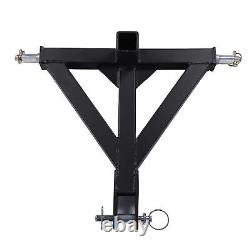 Attelage de remorque à 3 points avec récepteur de 2 pouces, attelage rapide, résistant à la rouille, robuste pour tracteur