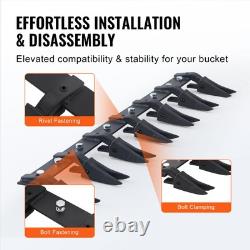 Barre de dent de seau robuste 53 pour chargeur de tracteur sous-compact 4560 lbs 1/2 Fit