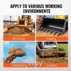 Barre de dent de seau robuste 53 pour chargeur de tracteur sous-compact 4560 lbs 1/2 Fit