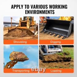 Barre de dents de seau de tracteur robuste de 53 pouces pour chargeur sub-compact de 4560 lbs