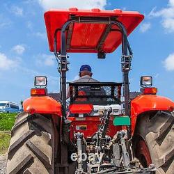 Boîte à outils pour tracteur robuste avec plateau universel noir