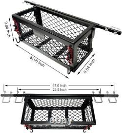 Boîte à outils pour tracteur robuste avec plateau universel noir