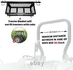 Boîte à outils pour tracteur robuste avec plateau universel noir