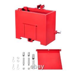 Boîte de Ballast Attelage Rapide Catégorie 1 pour Tracteur avec Contrepoids Rouge