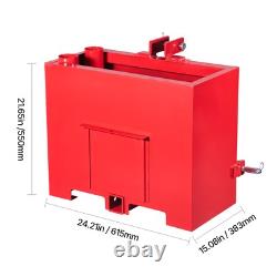 Boîte de Ballast Attelage Rapide Catégorie 1 pour Tracteur avec Contrepoids Rouge Boîte de Ballast Attelage Rapide Catégorie 1 pour Tracteur avec Contrepoids Rouge