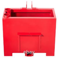 Boîte de Ballast Attelage Rapide Catégorie 1 pour Tracteur avec Contrepoids Rouge