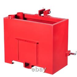 Boîte de Ballast Attelage Rapide Catégorie 1 pour Tracteur avec Contrepoids Rouge