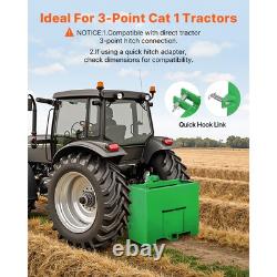 Boîte de ballast attelage facile contrepoids vert catégorie 1 pour tracteur à 3 points