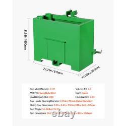 Boîte de ballast attelage facile contrepoids vert catégorie 1 pour tracteur à 3 points