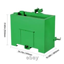 Boîte de ballast attelage facile contrepoids vert catégorie 1 pour tracteur à 3 points