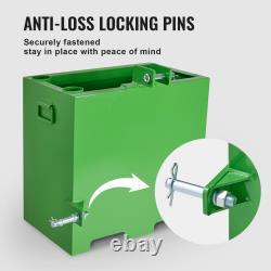 Boîte de ballast de 800 lbs pour attelage de 2 pouces, catégorie 1, tracteur robuste