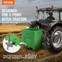 Boîte de ballast en acier robuste de 800 lbs de capacité pour tracteur à attelage de 2 pouces 5 pi³