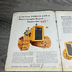 Brochure vintage de 1958 John Deere 440 tracteur industriel sur chenilles lourdes Annonce d'occasion